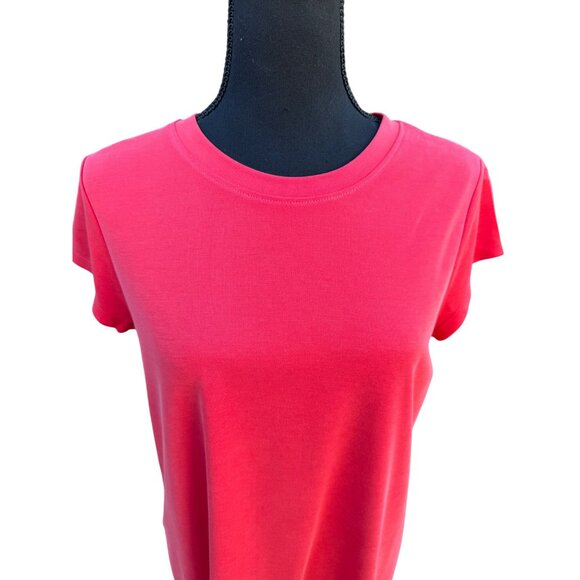 Ces Femme Womens Red Tangerine Soft Classic T-Shirt M Modal & Polyester Preppy - Picture 2 of 8
